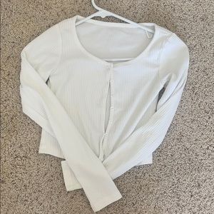 Shein Ribbed Button Up Cardigan